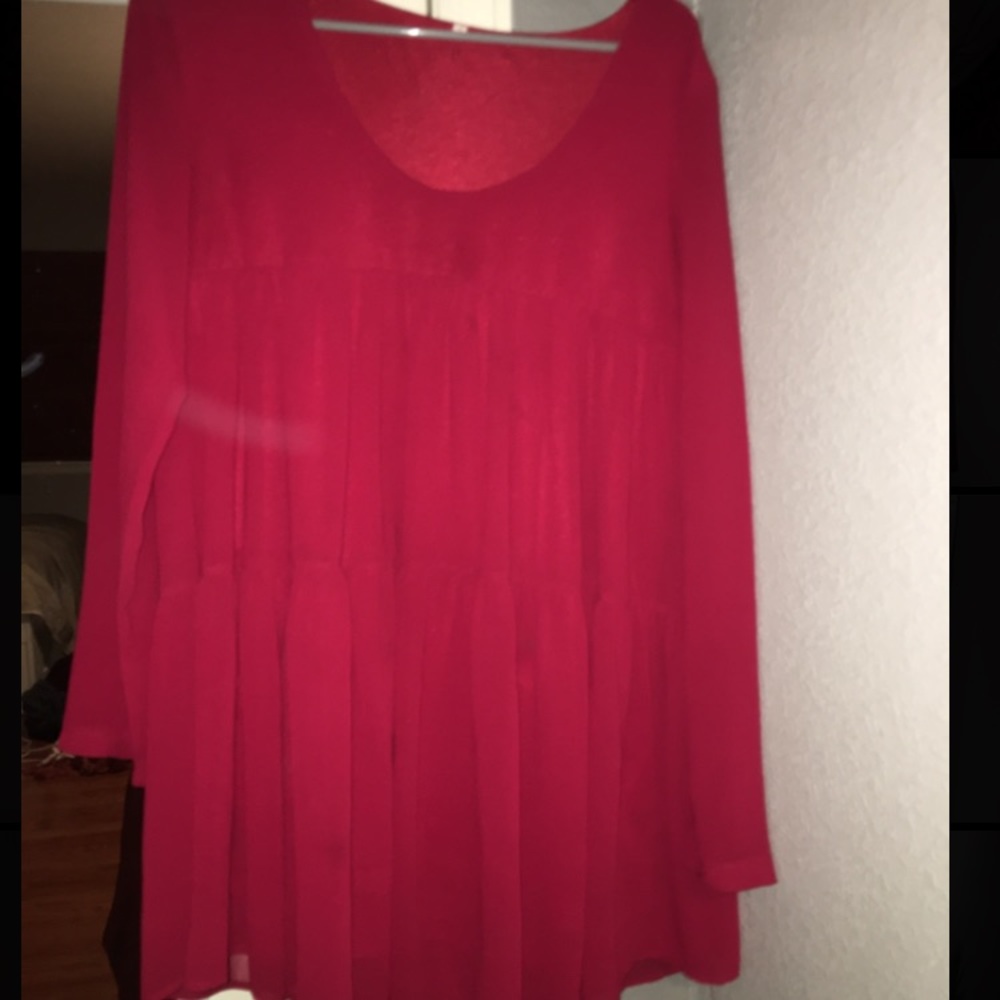 Red ruffle dress